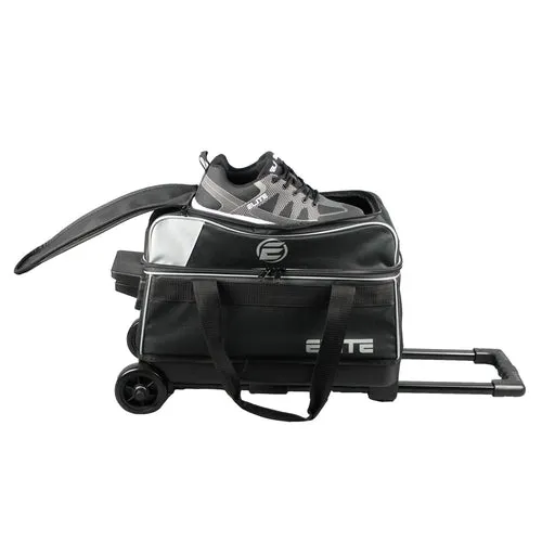 Elite Basic Double Roller Black Bowling Bag