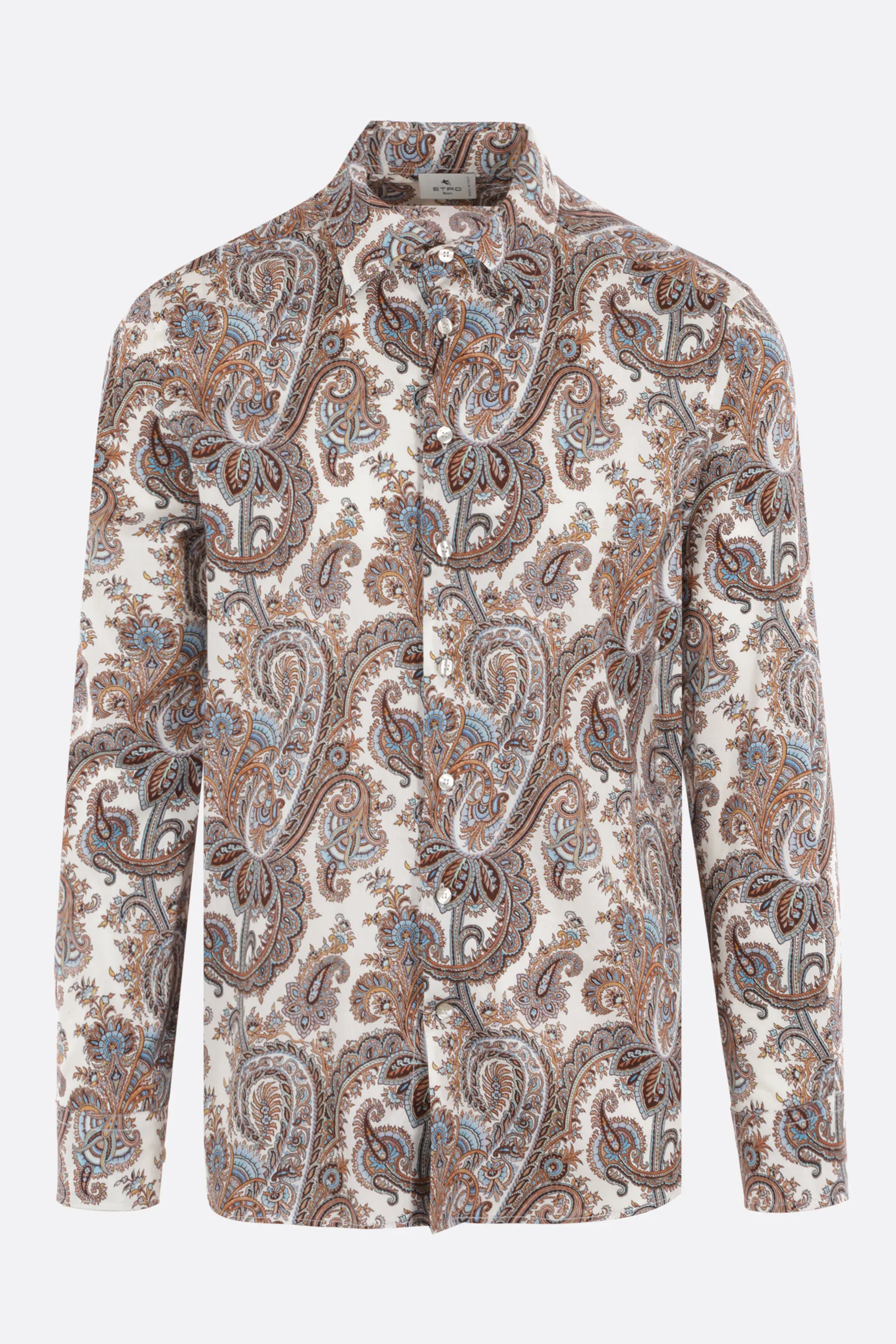 ETRO  |Stripes Paisley Long Sleeves Luxury Shirts