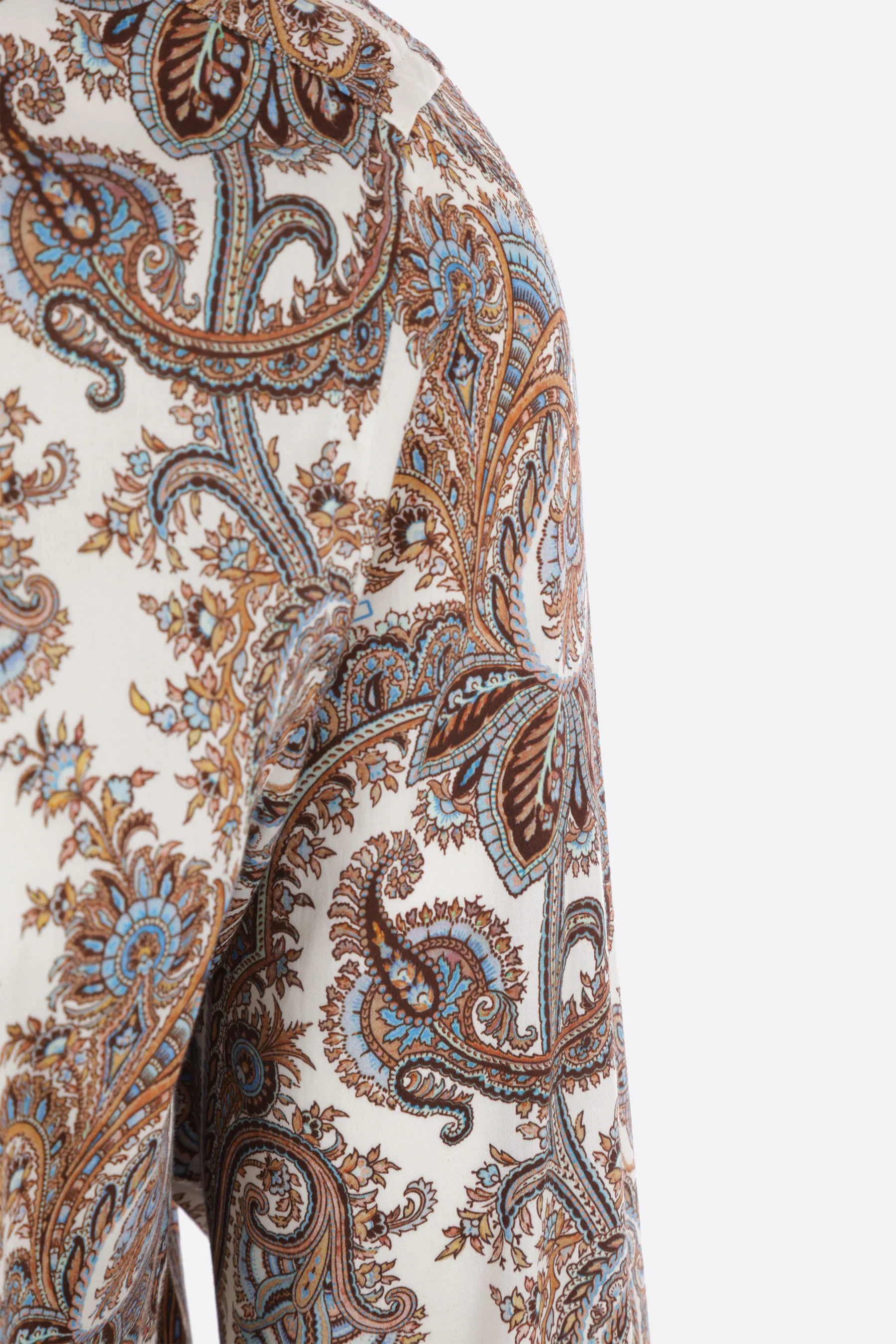 ETRO  |Stripes Paisley Long Sleeves Luxury Shirts