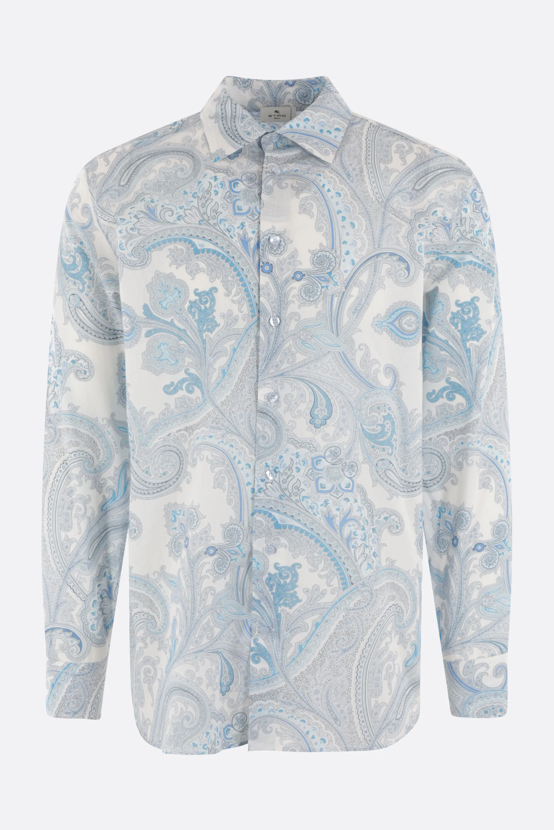 ETRO  |Stripes Paisley Long Sleeves Luxury Shirts