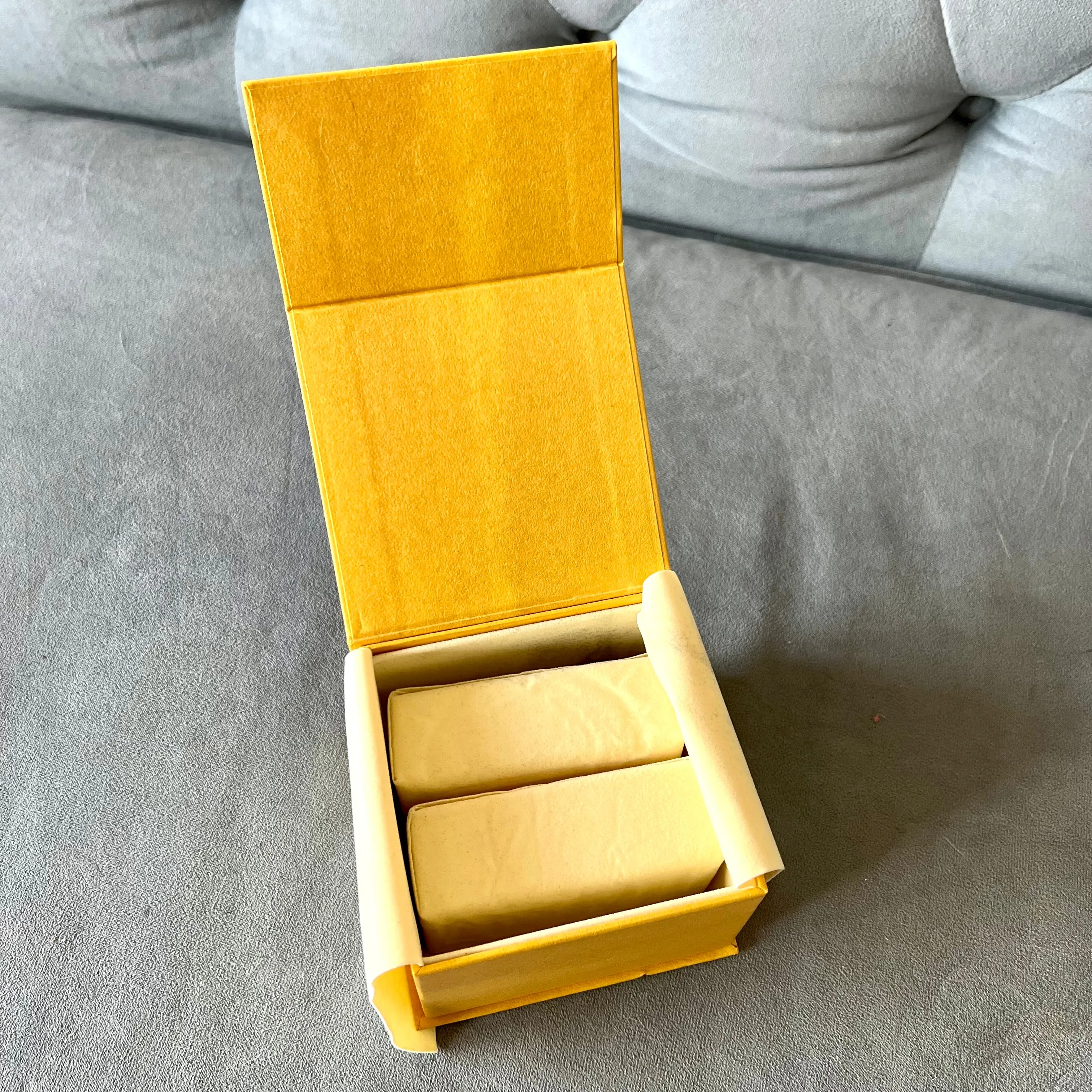 FENDI Yellow Box 4x4x2 inches