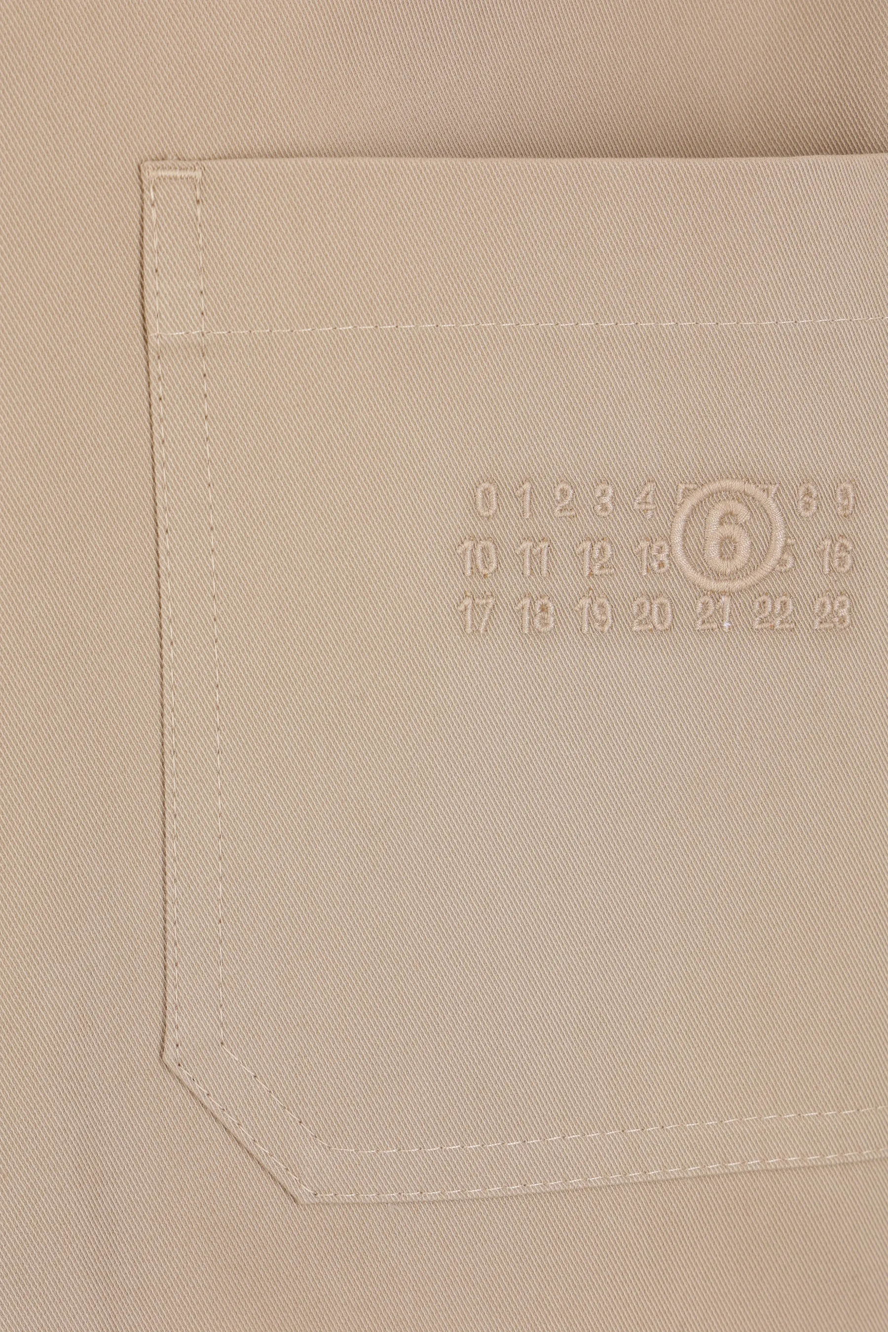 gabardine bowling shirt with numeric logo embroidery