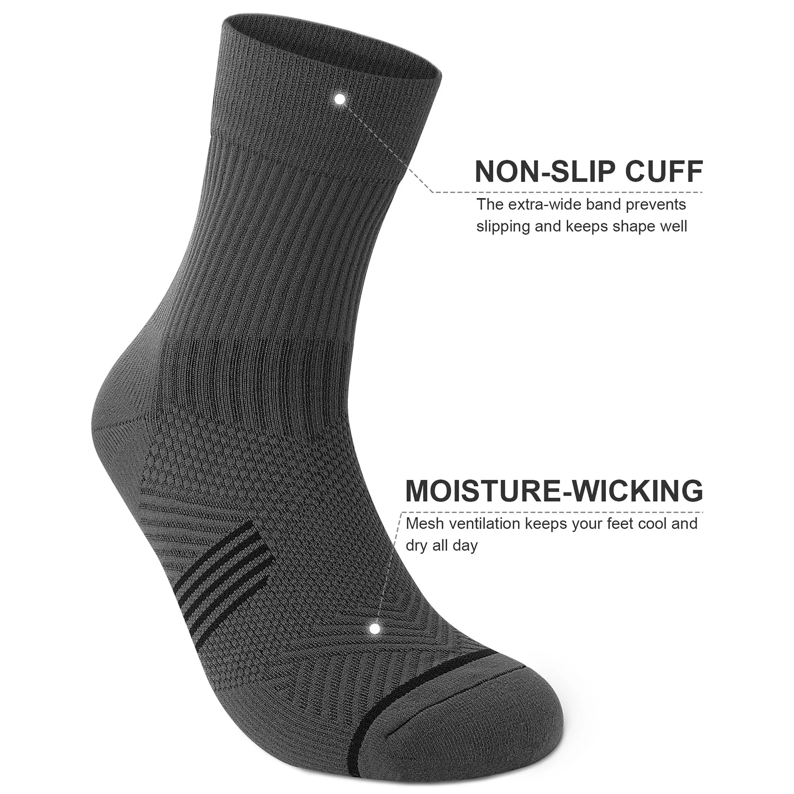 GECKOMAN x PAPLUS Compression Athletic Crew Socks