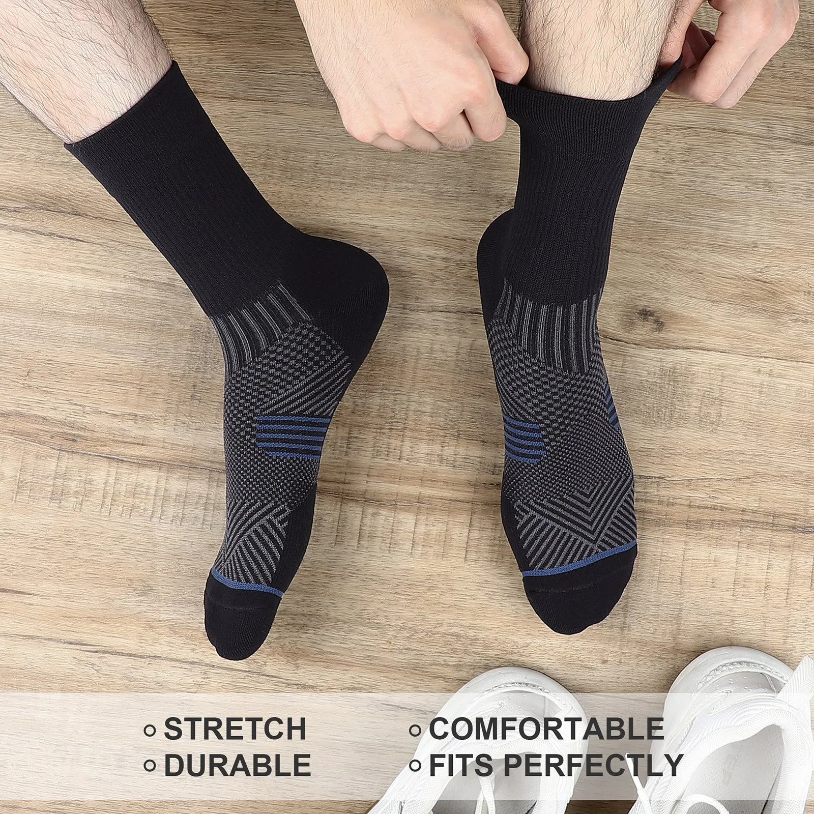 GECKOMAN x PAPLUS Compression Athletic Crew Socks