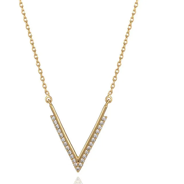 Gold V Necklace