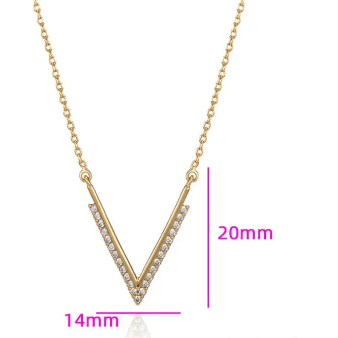 Gold V Necklace