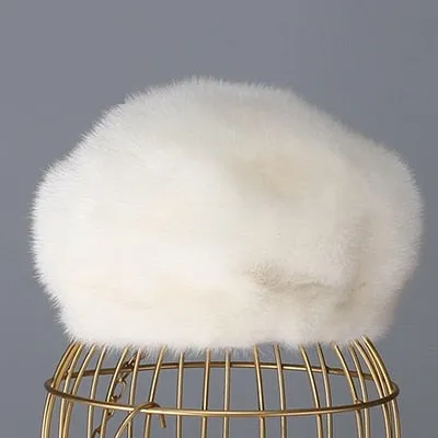 Handmade Winter Fashion Whole Mink Fur Beanies Hat for Women