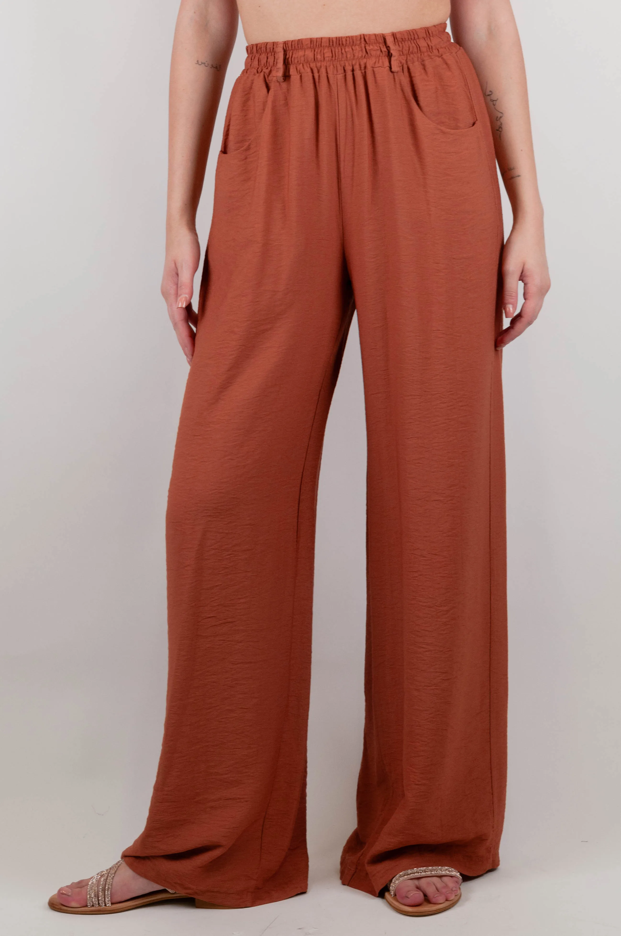 Haveone - Pantalone palazzo con elastico