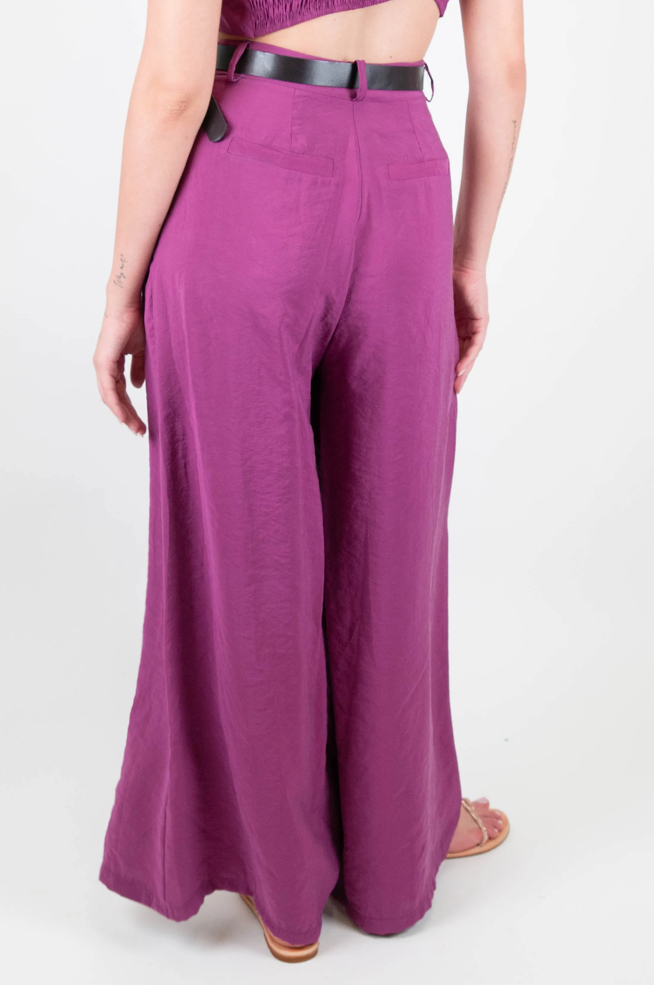 Haveone - Pantalone palazzo in modal con pinces