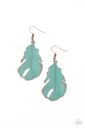 Heads QUILL Roll - Copper Earring