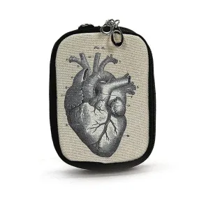 Heart Canvas Wristlet