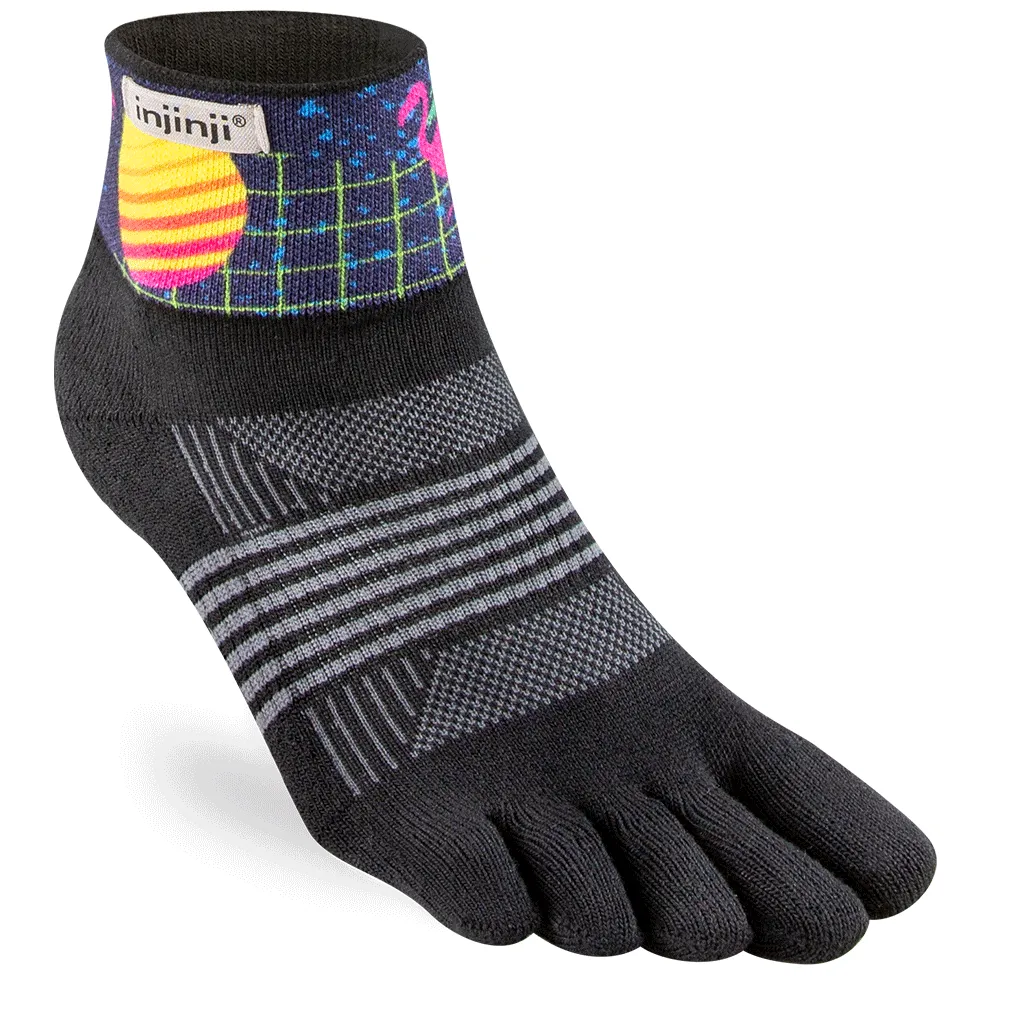 Injinji Spectrum Womens Trail Midweight Mini-Crew Running Socks