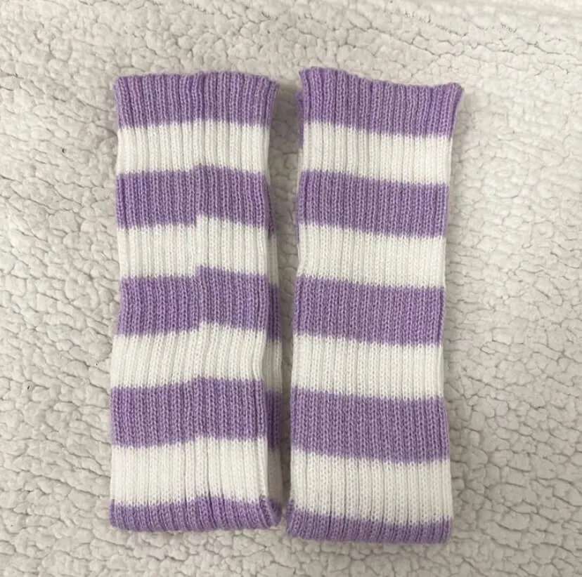 Japanese harajuku ins jk striped knit knee socks BY1196