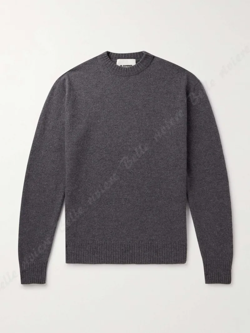 Jil Sander  |Wool Long Sleeves Plain Designers Sweaters