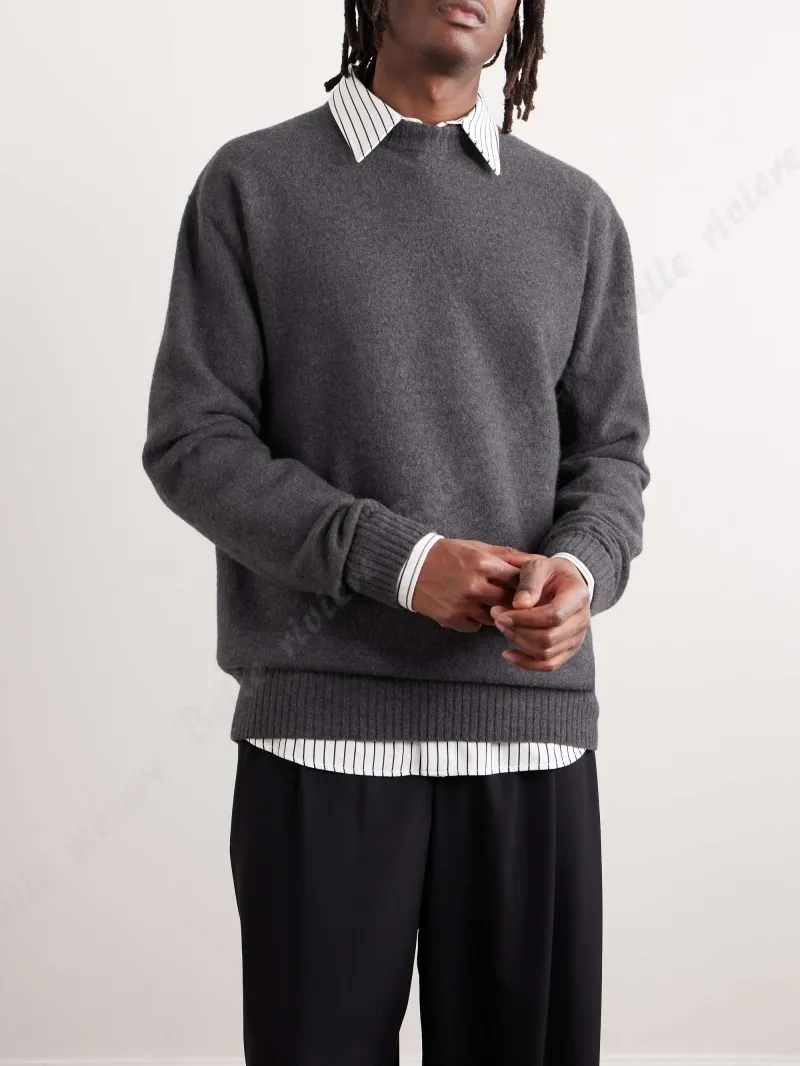 Jil Sander  |Wool Long Sleeves Plain Designers Sweaters