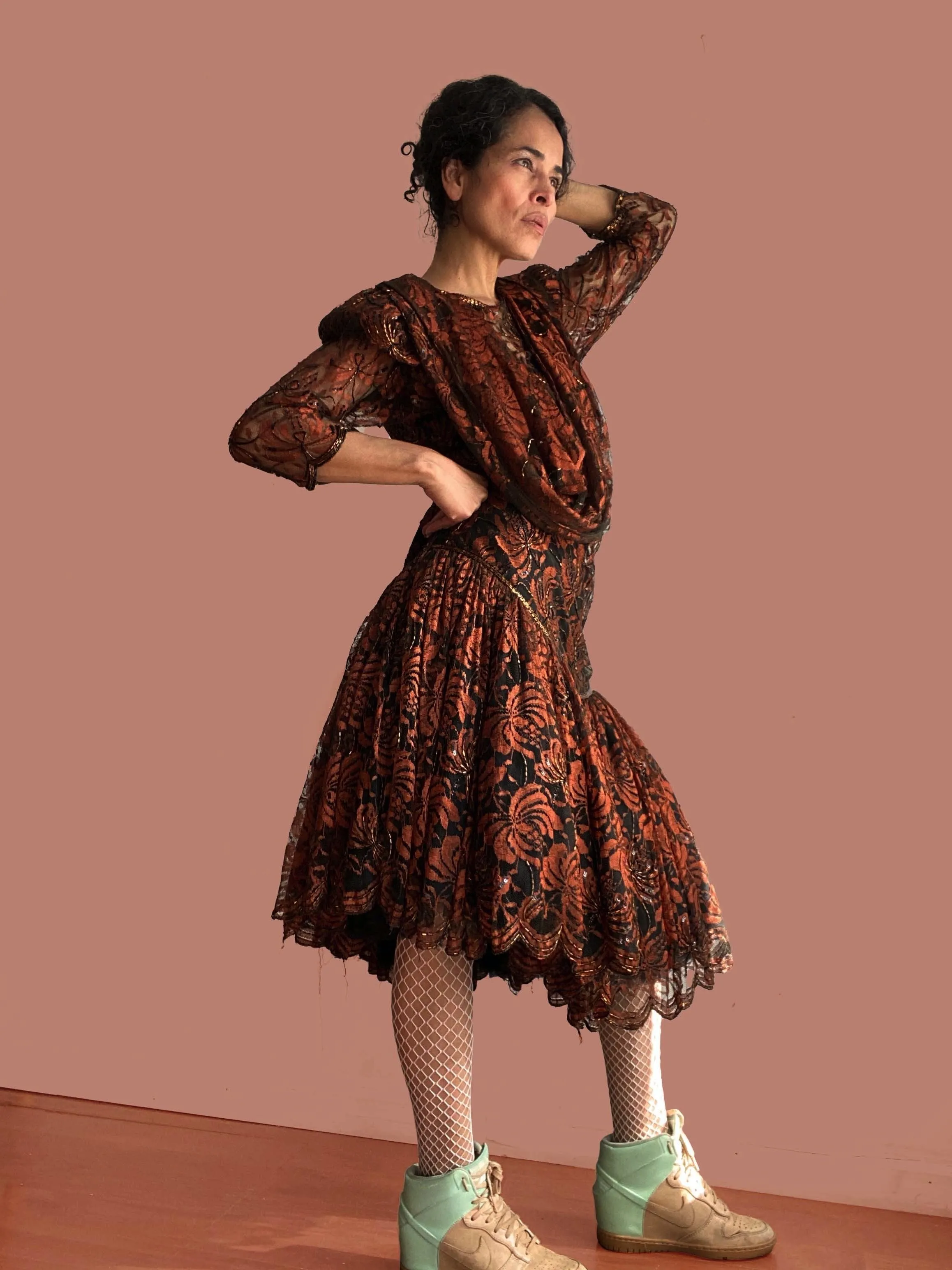 Judith Ann Creations Copper Lace Dress