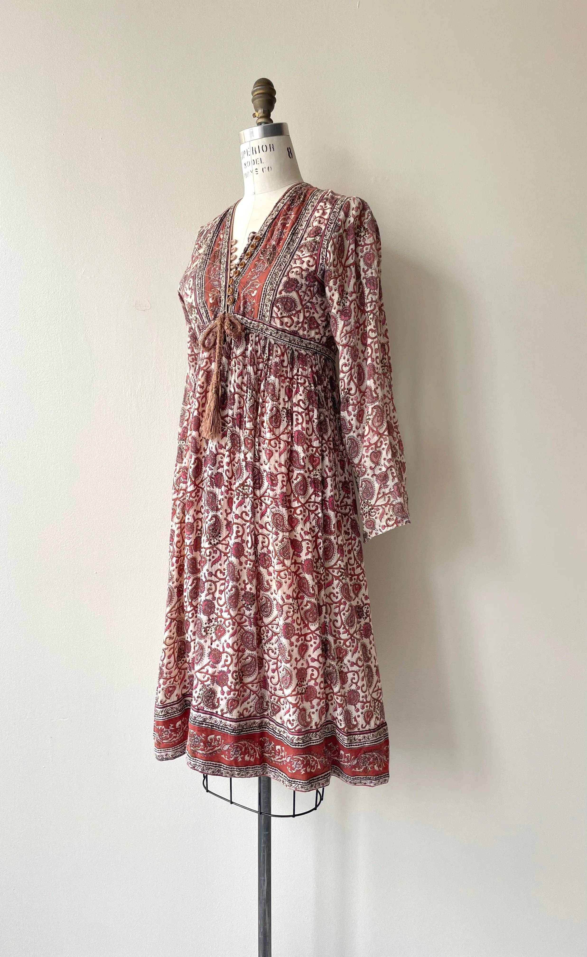 Lady Tara Indian Cotton Dress | 1970s