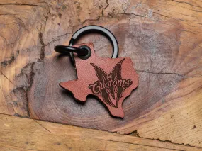 Leather Key Chains- Texas Shape