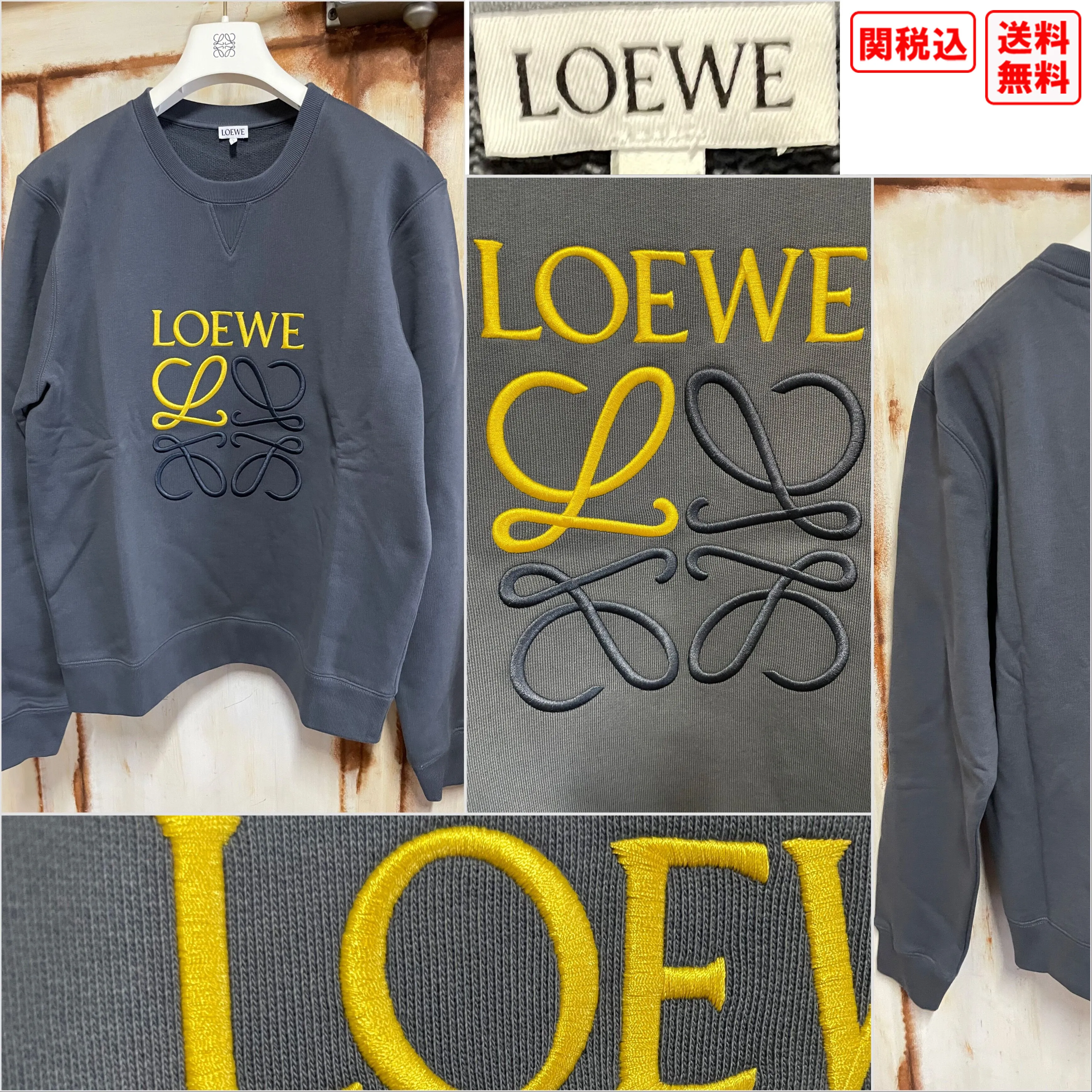 LOEWE  |Street Style Long Sleeves Cotton Luxury Sweatshirts