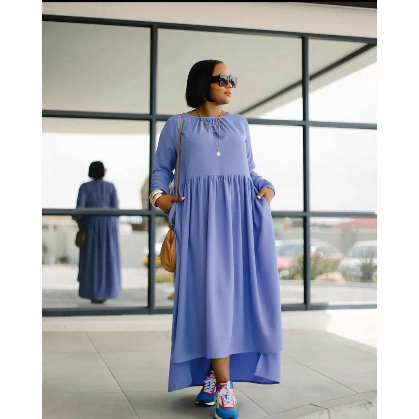 Long Sleeve Bubble Vintage Dress