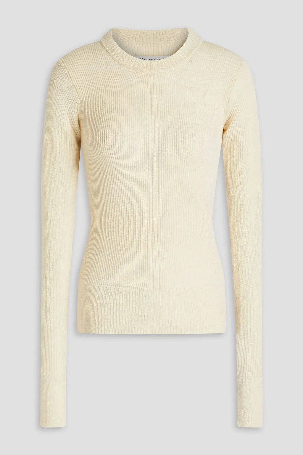 Maison Margiela  |Casual Style Wool Rib Long Sleeves Plain V-neck & Crew neck