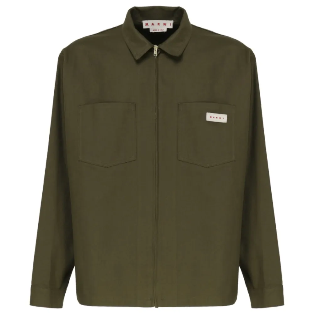 MARNI  |Long Sleeves Plain Logo Designers Shirts