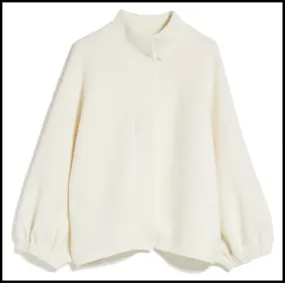 MaxMara  |Wool Long Sleeves Plain Oversized Cardigans