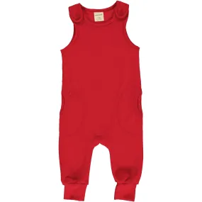 Maxomorra Ruby Velour Playsuit