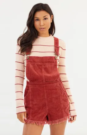 MINKPINK Empire Cord Mini Overalls