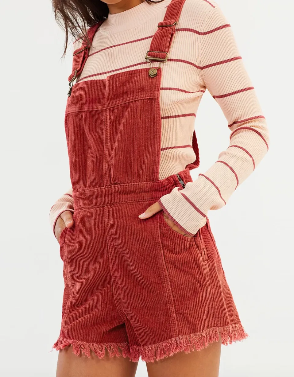 MINKPINK Empire Cord Mini Overalls