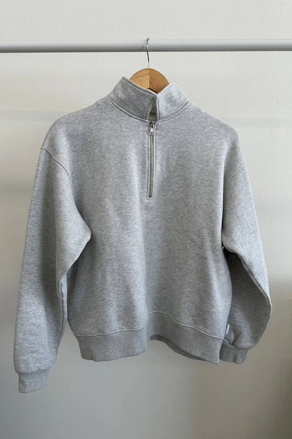 Noah Fleece Top, Light Heather Grey