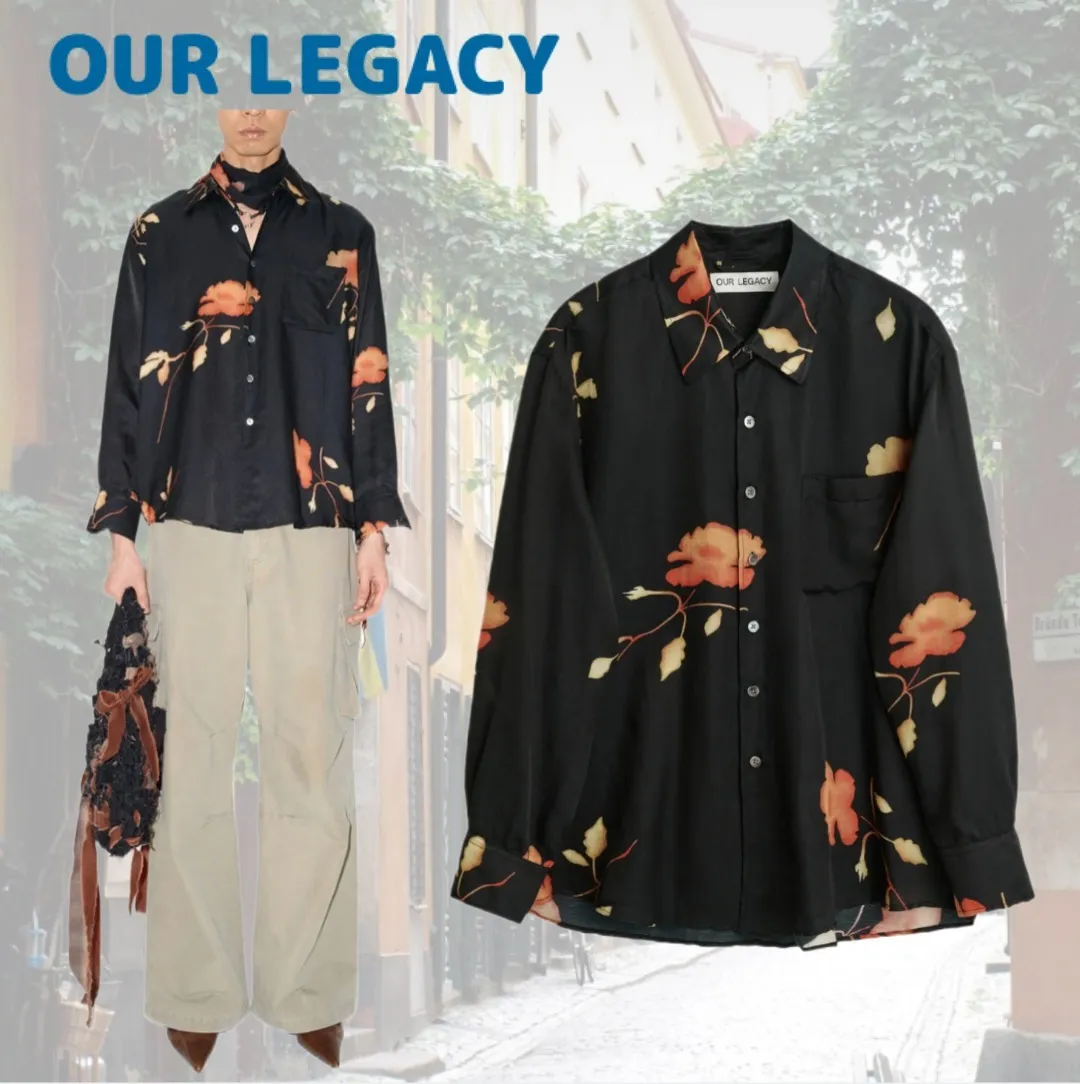 OUR LEGACY  |Flower Patterns Long Sleeves Shirts