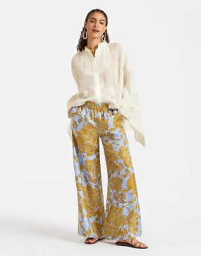 Palazzo Pants in Tangle Light Blue for Women | La DoubleJ