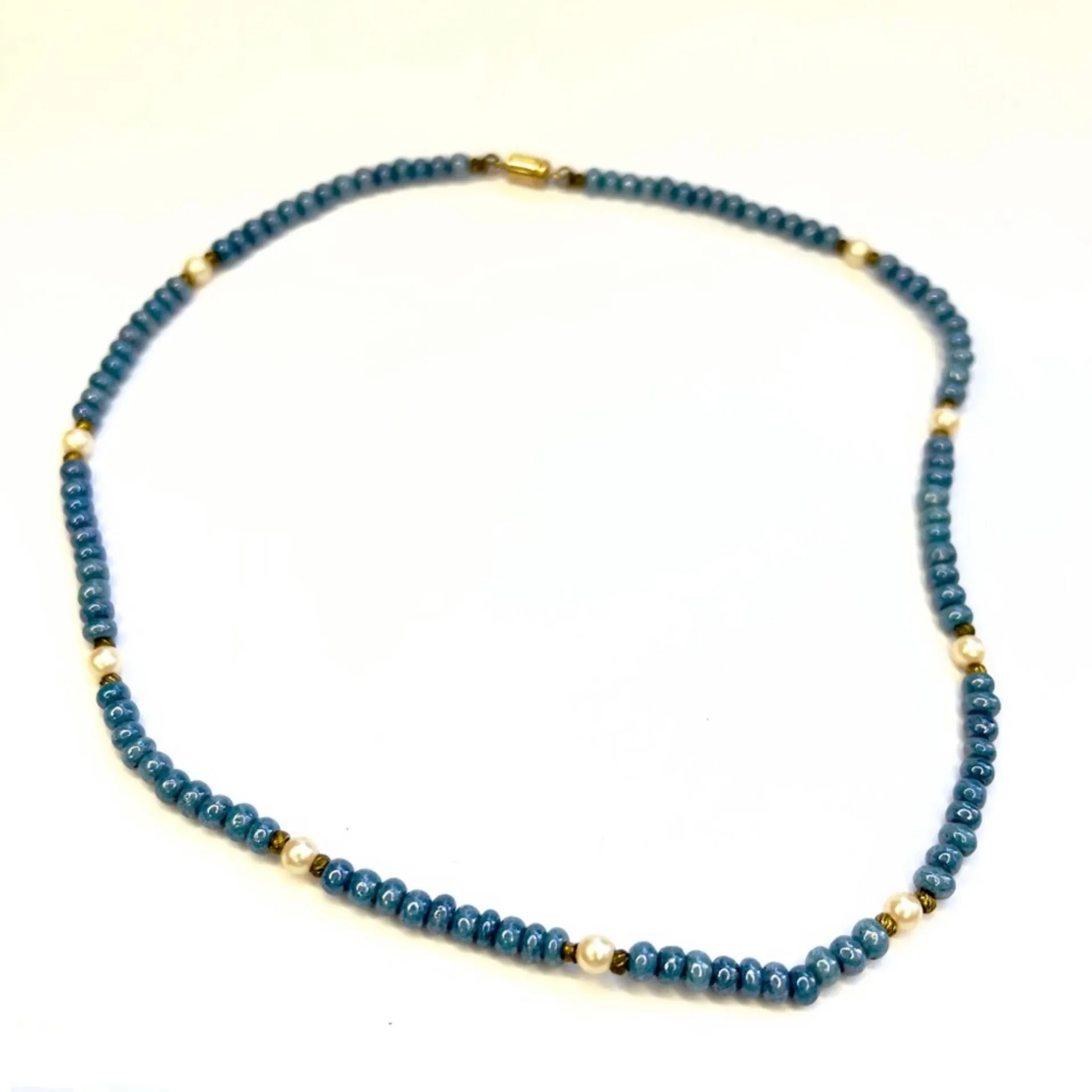 Pearls & 10K Yellow Gold Beaded Necklace