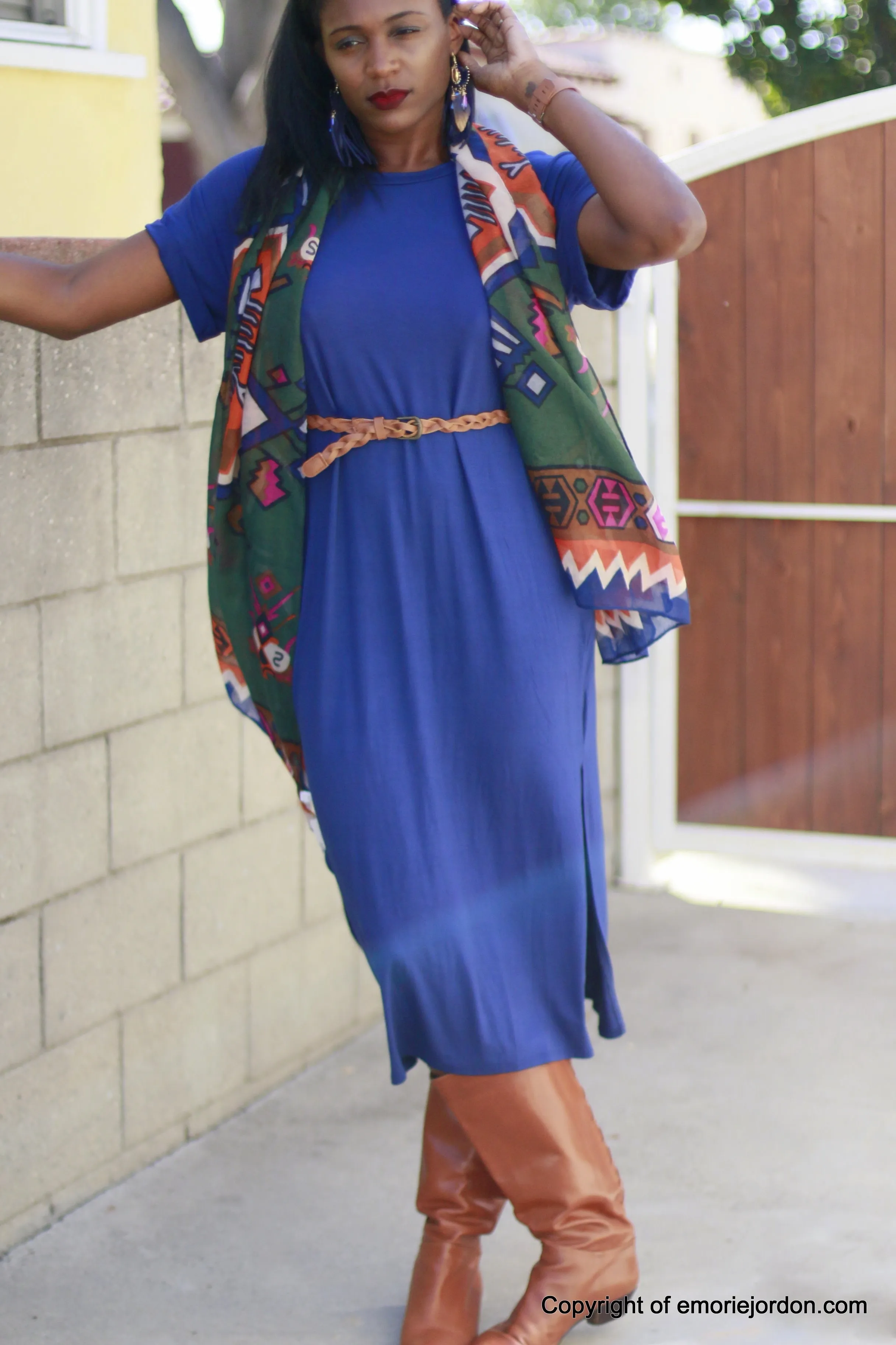 Pocketed T-Shirt Tunic Dress