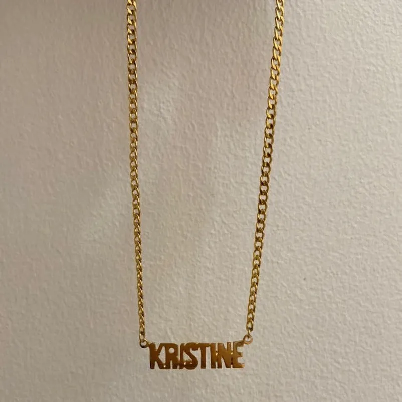 *PRE-ORDER Custom Script Necklace + Curb Chain Upgrade