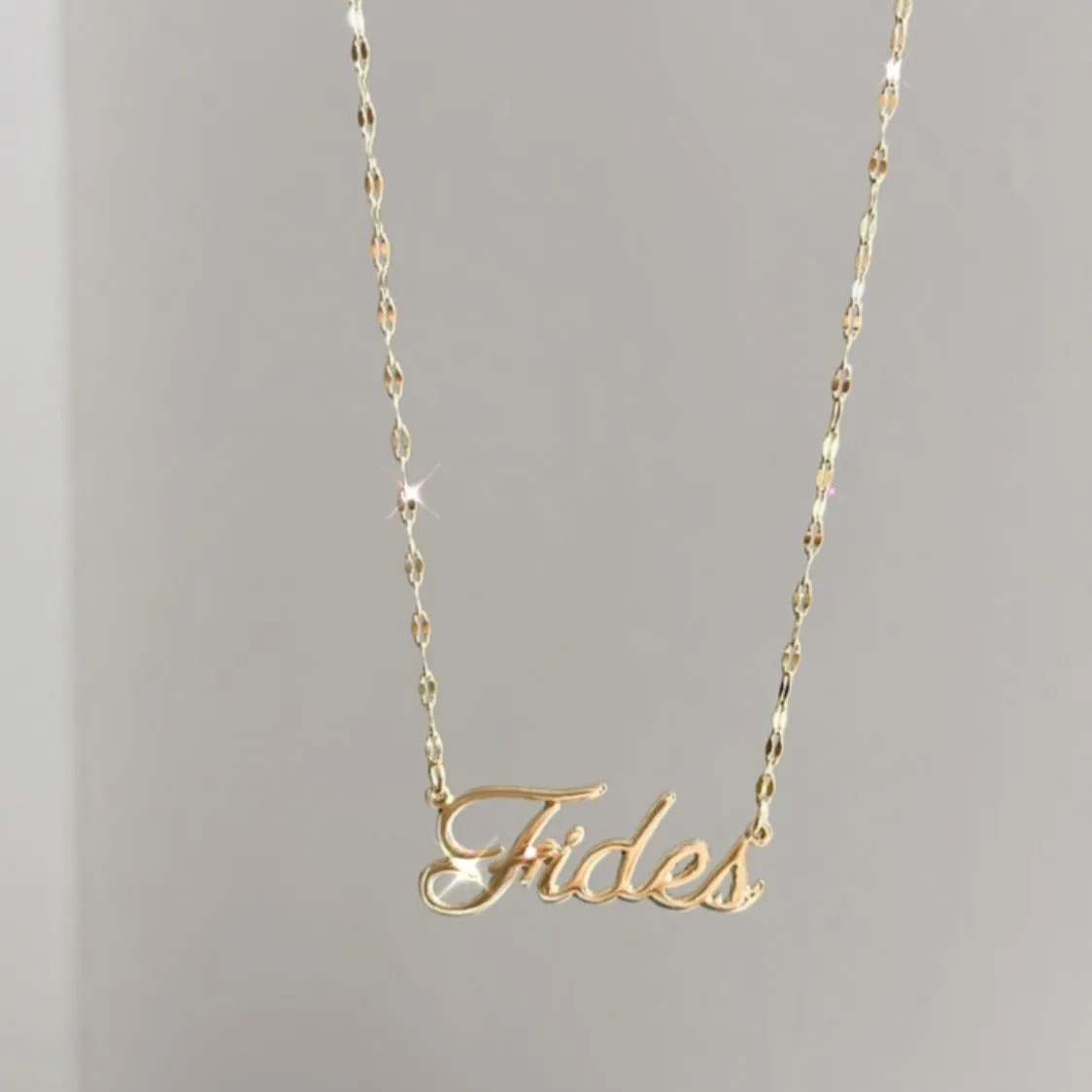 *PRE-ORDER Custom Script Necklace + Twist Chain Upgrade