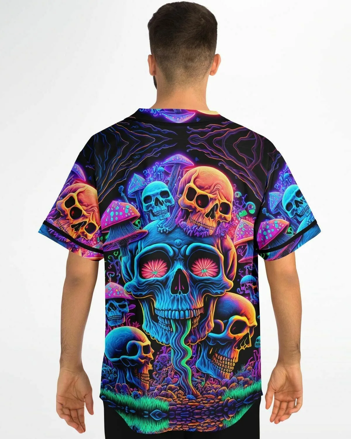 Psychedelic Skull Sanctuary Baseball Jersey