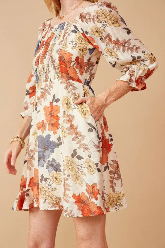 Rust Blossom Dress