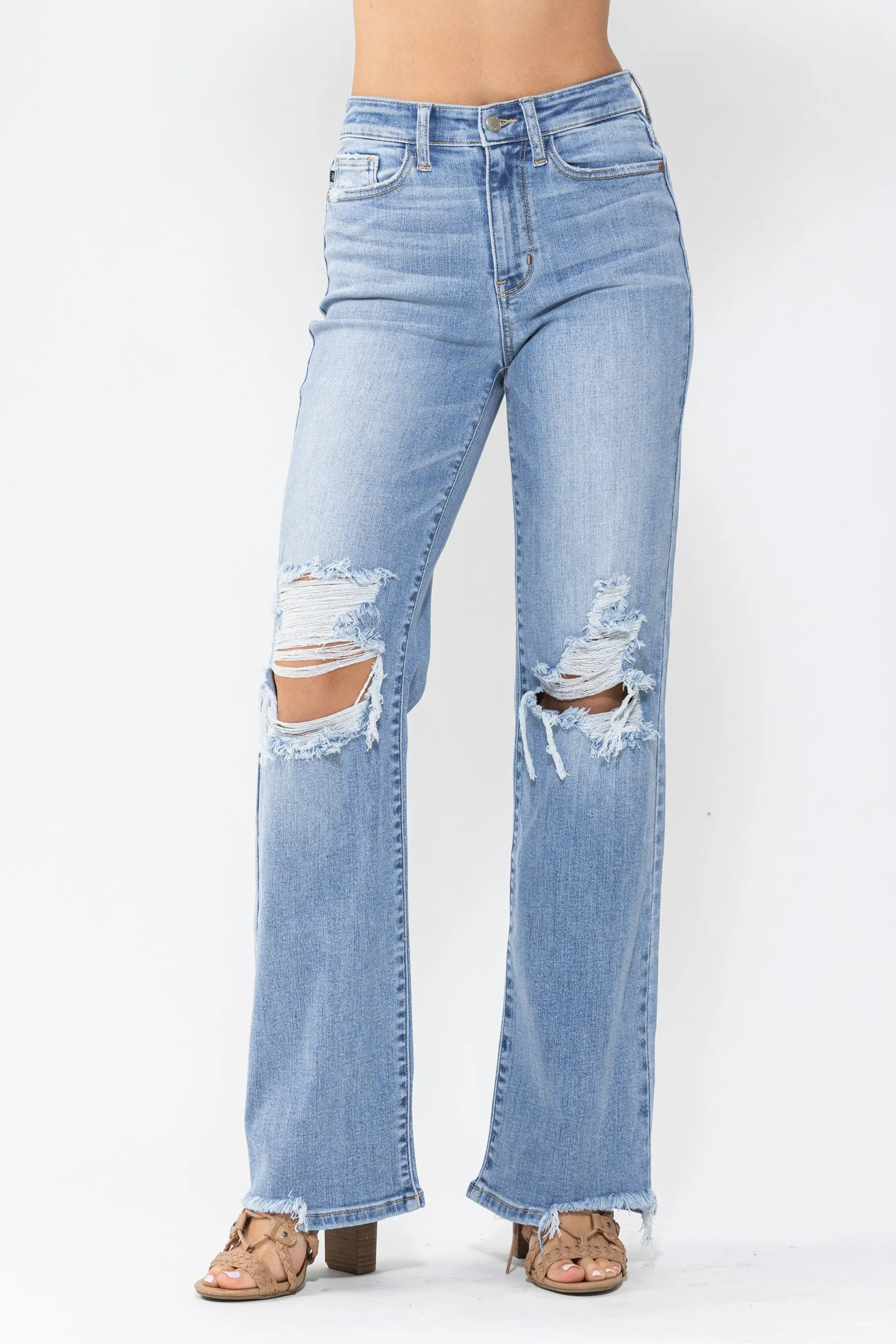 Scotland High Waisted Destroyed Denim