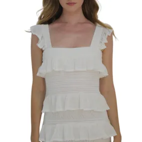 Shapman Square Neck Ruffle Tiered Dress