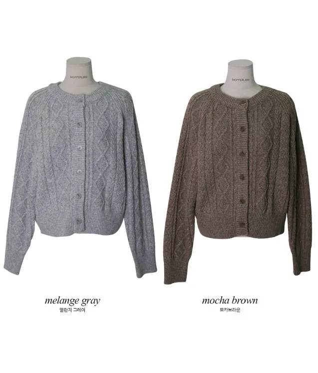 SHOPPERLAND  |Casual Style Wool Nylon Long Sleeves Medium Cardigans