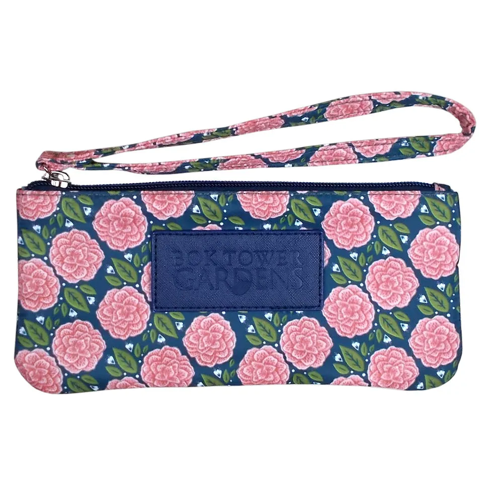 Signature Blooms Small Wristlet Clutch Pouch