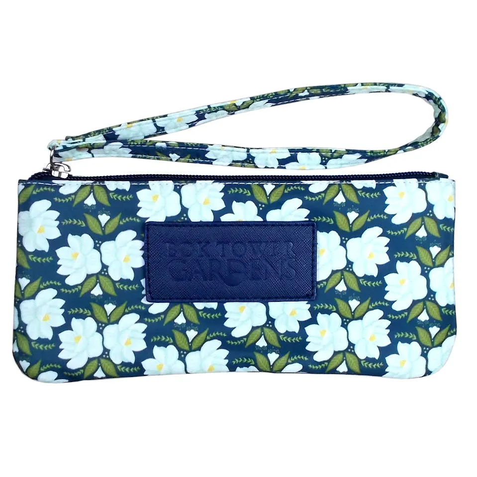 Signature Blooms Small Wristlet Clutch Pouch