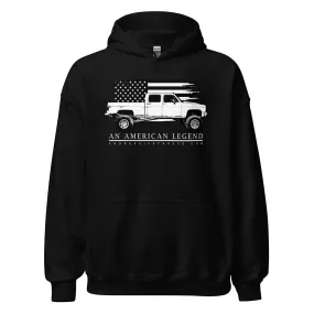 Square Body Truck Hoodie, Sweatshirt Based on 80s Crew Cab Pickup