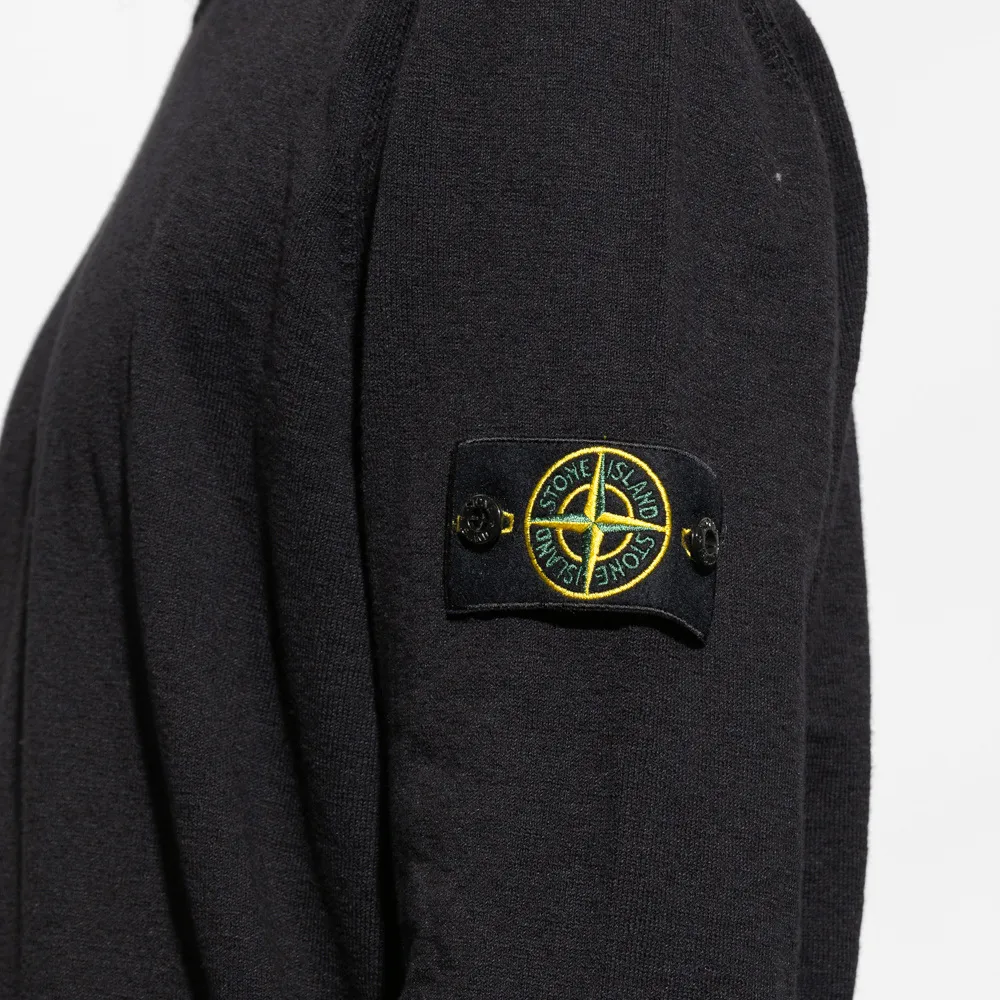 STONE ISLAND  |Crew Neck Long Sleeves Plain Cotton Logo Sweaters