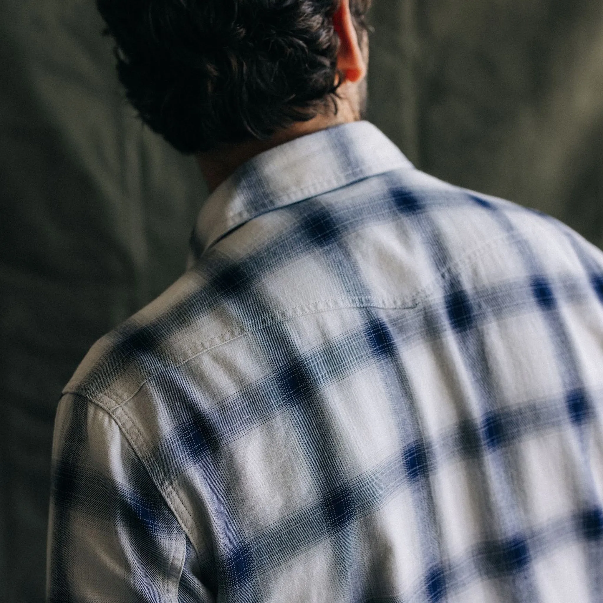 The Frontier Shirt in Indigo Shadow Plaid