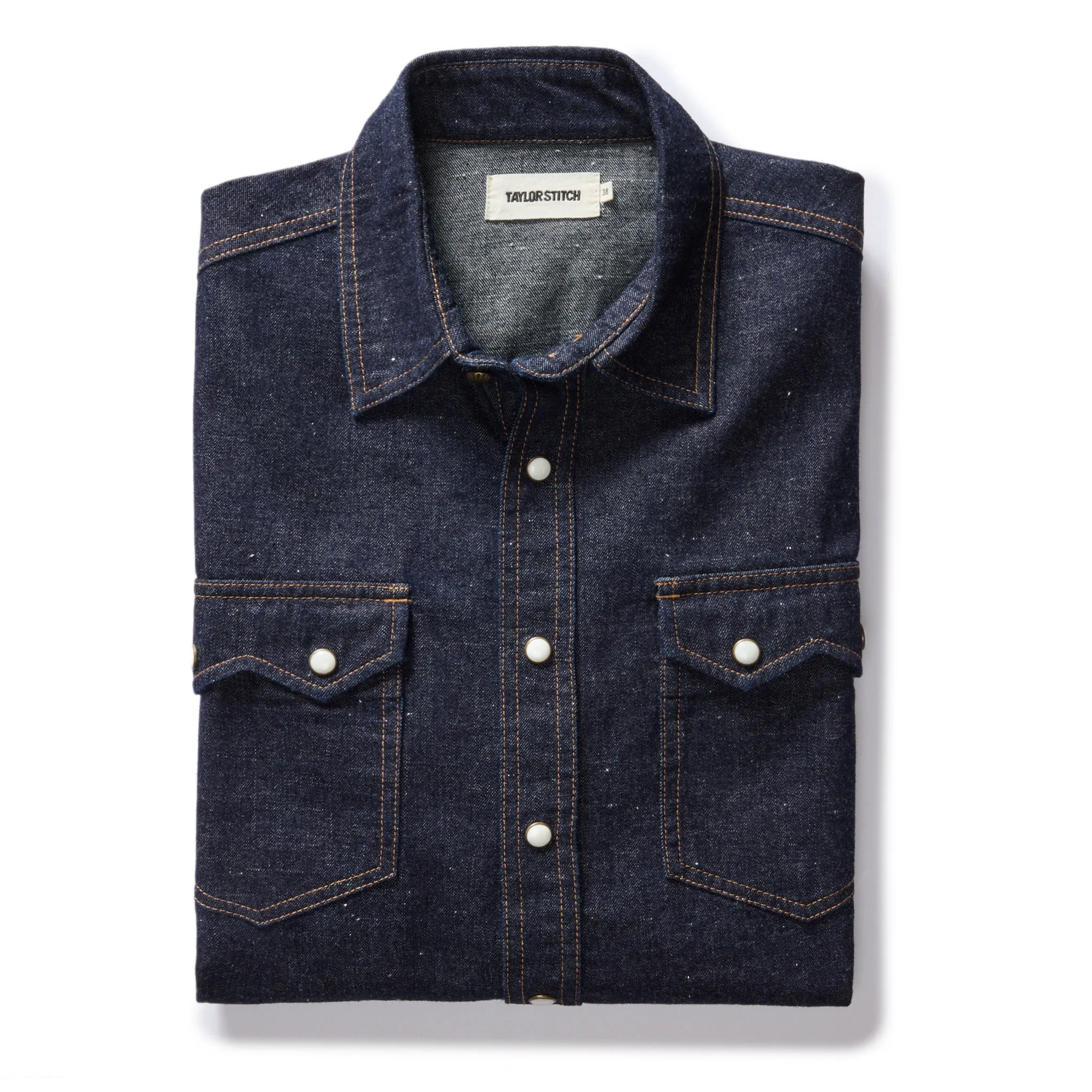 The Frontier Shirt in Rinsed Indigo Denim