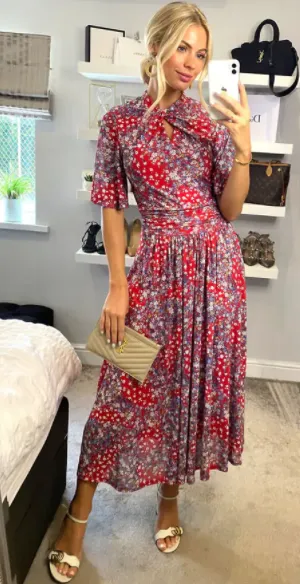 Tina Floral Midi Dress