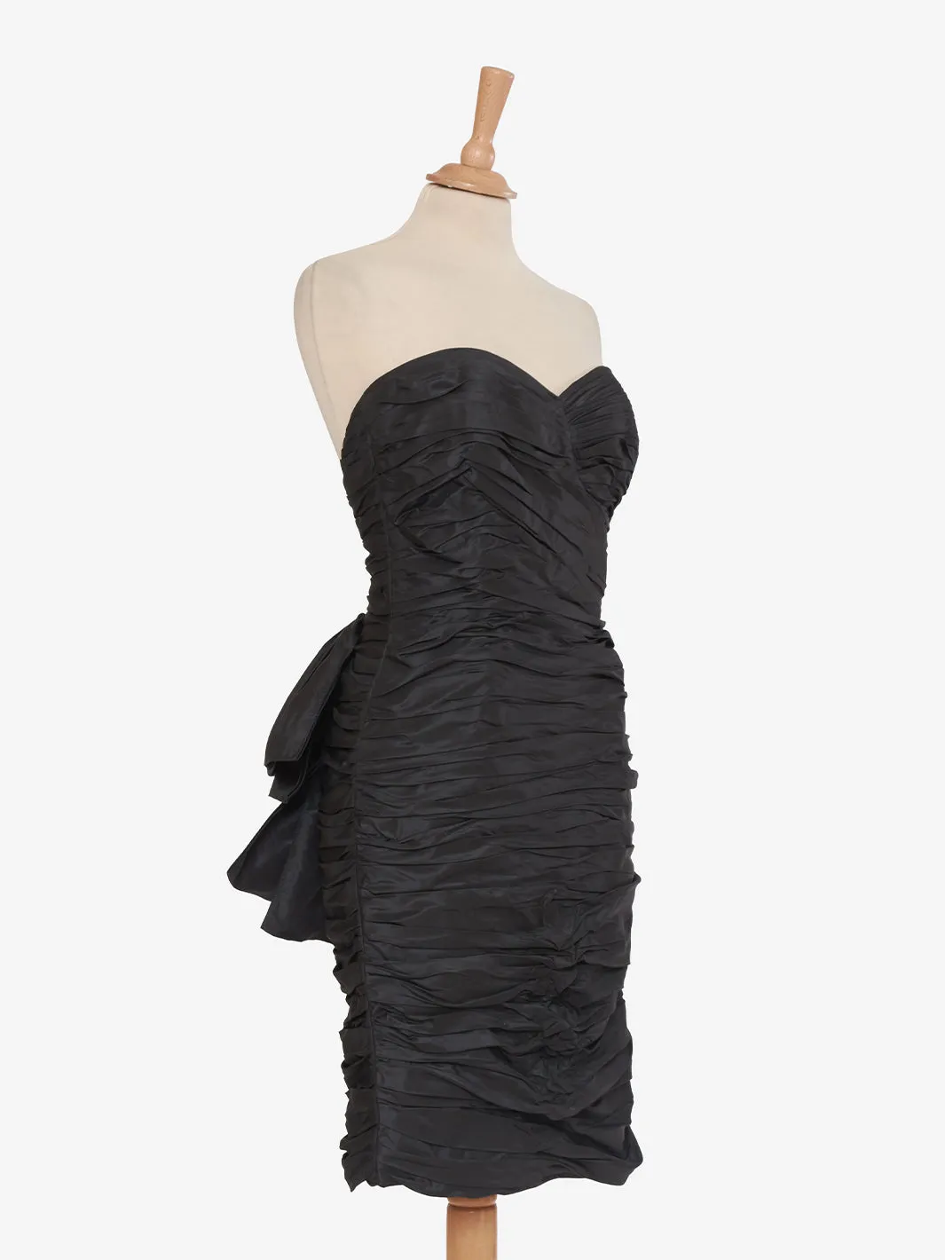 Vintage black draped dress